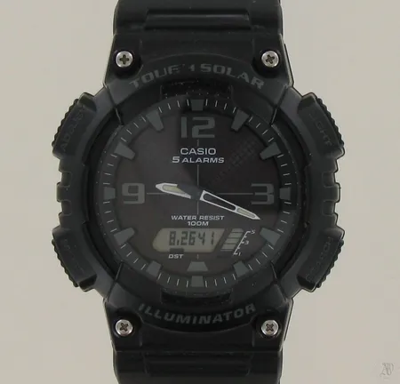 Rannekello Casio 5 Alarms AQ-S810W, quartz, water resistant 10 bar, taulun Ø 46mm, rannekkeen pituus 220mm
