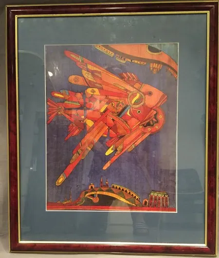 Kehystetty vedos, signeeraus Andrei Gennadiev, koko 32x41cm. Ota yhteys panttilainaamoon kuljetusmaksusta sopimiseksi.