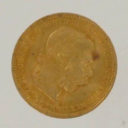 Kultaraha 20 coronaa, Itävälta, vuodelta 1893, 900, paino 6,7g Paino: 6,7 g
