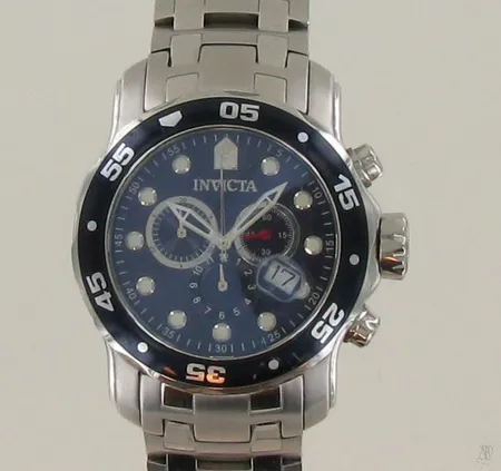 Teräsrannekello Invicta Pro Driver quartz, Ø 48mm, rannekkeen pituus 210mm