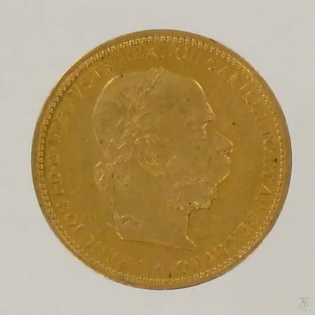 Kultaraha 20 coronaa, Itävälta, vuodelta 1894, 900, paino 6,7g Paino: 6,7 g
