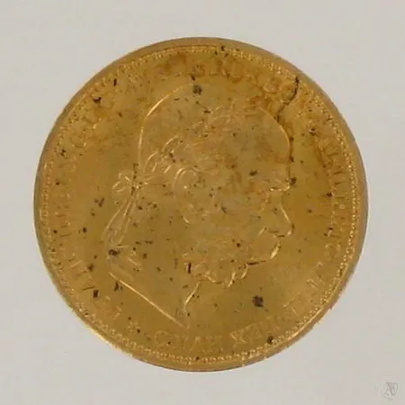 Kultaraha 20 coronaa, Itävälta, vuodelta 1893, 900, paino 6,7g Paino: 6,7 g