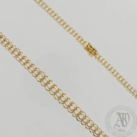 Kaulaketju, pituus 44cm, tekijäleima AO, valmistettu 1984, 585, 10,5g Paino: 10,5 g