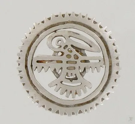 Riipus Kalevala Koru, Aurinkolintu, design Mikko Kuustonen, Ø 25mm, 925br, paino 5,9g Paino: 5,9 g