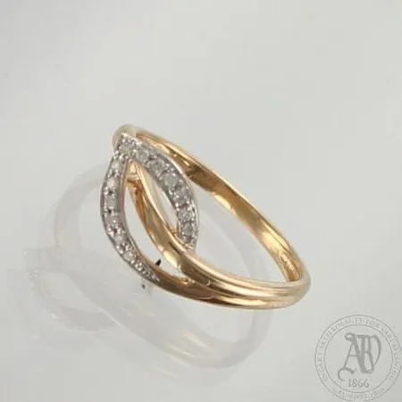 Timanttisormus 13xn.0.005ct, koko 16, 585, paino 1,7g Paino: 1,7 g