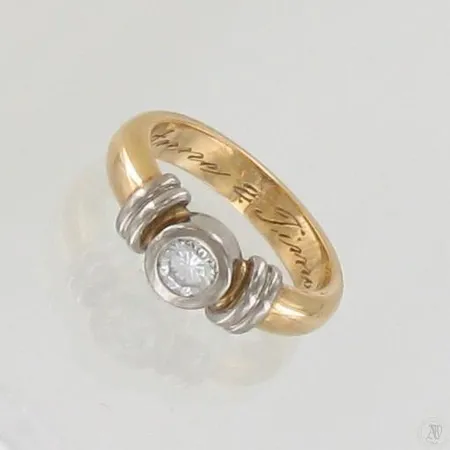 Timanttisormus 1xn.0.20ct, koko 16, 750, paino 6,2g Paino: 6,2 g