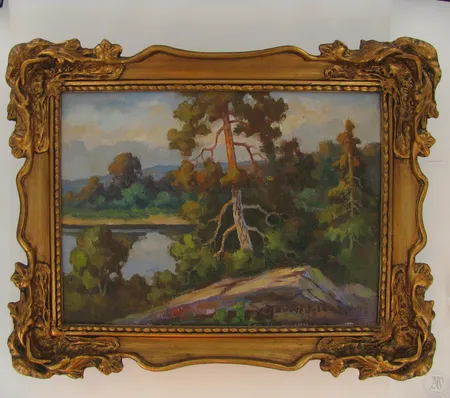 Öljyvärimaalaus, signeerattu Aarne Alanko -42, koko 24x32cm