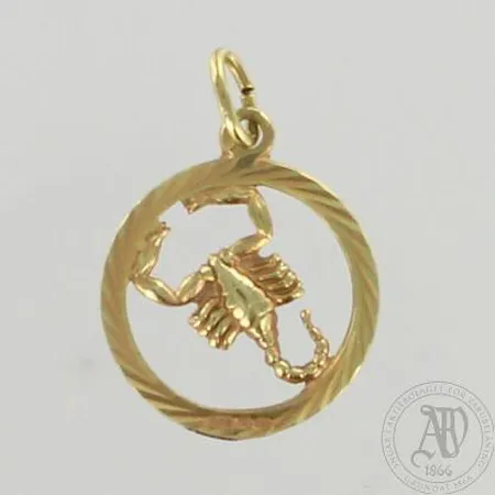 Horoskooppiriipus, korkeus 25mm, 585, paino 1,6g Paino: 1,6 g