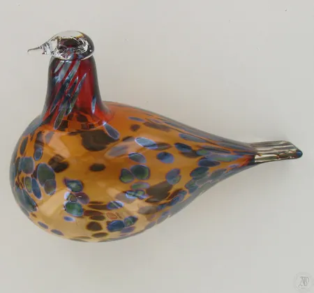 Lasilintu, signeeraus O.Toikka, Pekkasiini, mitat 135x210mm