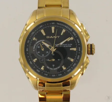 Teräsrannekello Gant, quartz, Ø 49mm, hihnan pituus 180mm