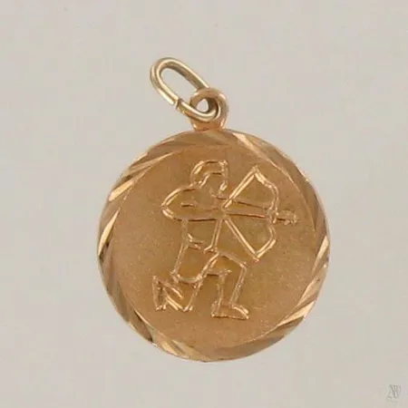 Horoskooppiriipus, korkeus 20mm, 585, paino 1,1g Paino: 1,1 g