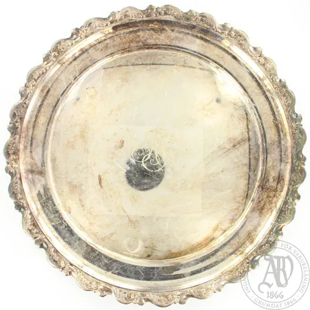 Hopealautanen, kaiverrettu, Ø 240mm, 830, paino 355,7g