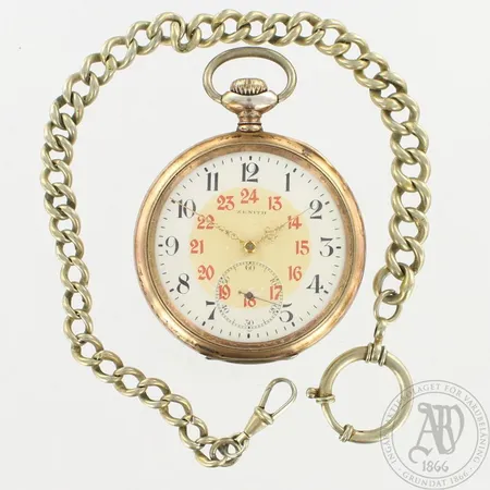Hopeataskukello, Zenith, 17 jewels, Ø 54mm, kellonperät metallia, 800br, paino 104,2g