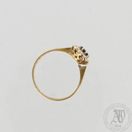 Viallinen timanttisormus 10xn.0.02ct, 585br, paino 2,1g