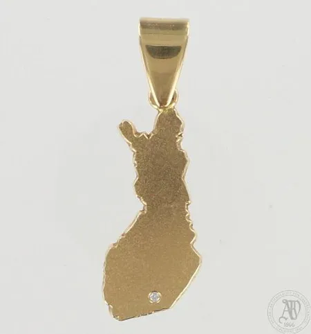 Timanttiriipus 1xn.0.03ct, korkeus 60mm, 585, paino 19,3g