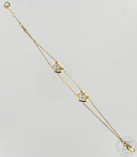 Timanttirannekoru 6xn.0.01ct, Giay Bao Dam sertifikaatti, pituus 190mm, 750br, paino 8,6g