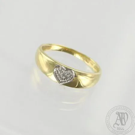 Timanttisormus 8xn.0.005ct, koko 17, 585, paino 1,9g
