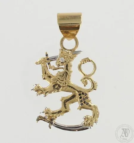 Timanttiriipus 1xn.0.03ct, korkeus 54mm, 585, paino 18,0g