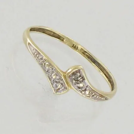 Timanttisormus 1xn.0.005ct, koko 16, 585, paino 0,6g