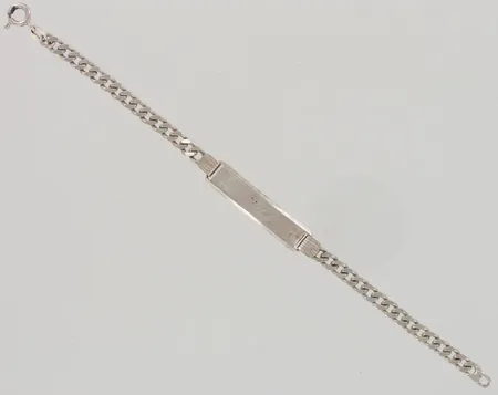 Panssariranneketju laatalla, kaiverrettu, pituus 180mm, 925, paino 9,6g