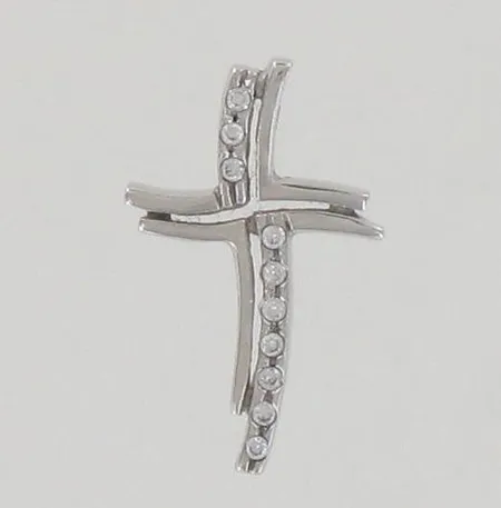 Kiviristiriipus, korkeus 20mm, 585br, valkokulta, paino 1,2g