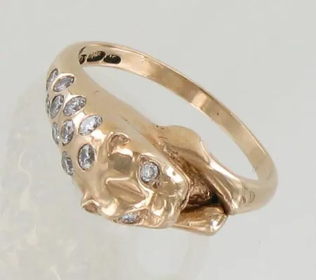 Timanttisormus 12xn.0.01-0.02ct, koko 16, 585, paino 3,7g