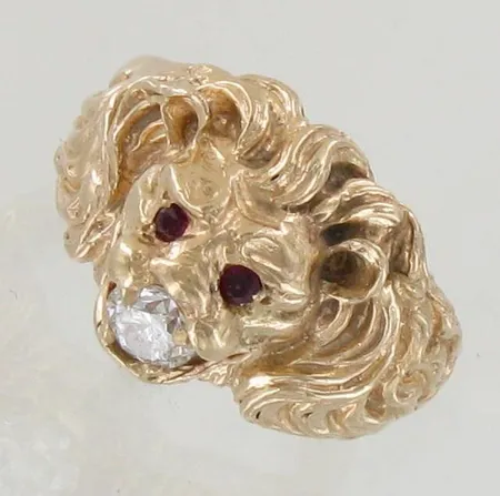 Timanttisormus rubiineilla 1xn.0.50ct, koko 19½, 585br, paino 17,3g