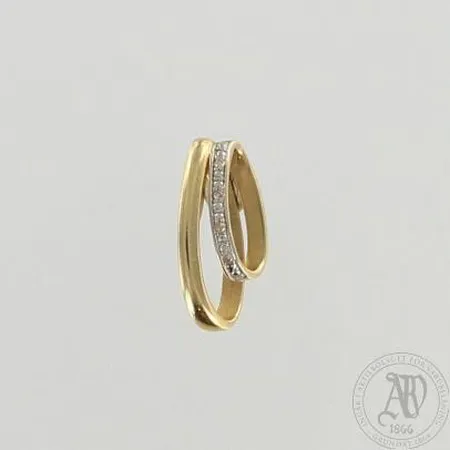 Timanttiriipus 4xn.0.005ct, korkeus 20mm, 585, paino 1,6g 