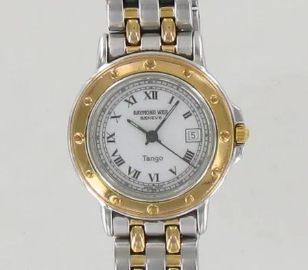 Teräsrannekello Raymond Weil Tango, quartz, malli 5360, taulun Ø 28mm, 5 ATM/50m, rannekkeen pituus 150mm 