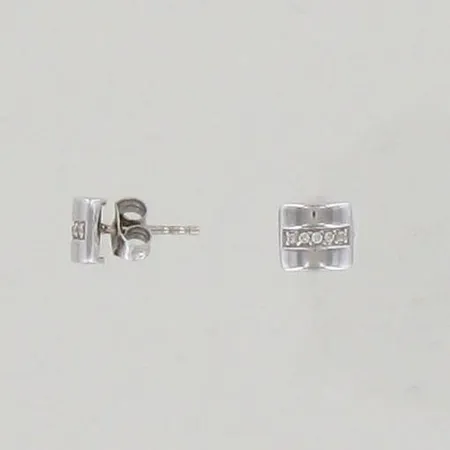 Timanttikorvakorut 10xn.0.005ct, koko 6x6mm, 585 valkokulta, paino 1,8g 