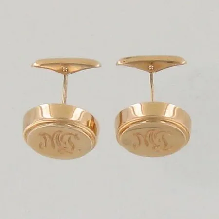 Kalvosinnapit, kaiverretut, Ø 19mm, 585br, paino 11,1g