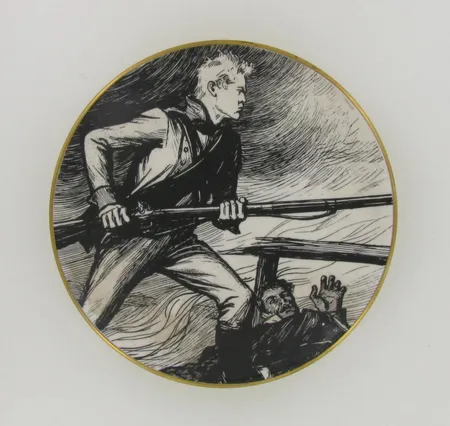 Seinälautanen, Arabia, Vänrikki Stoolin tarinat, A. Edelfelt, Ø 23cm