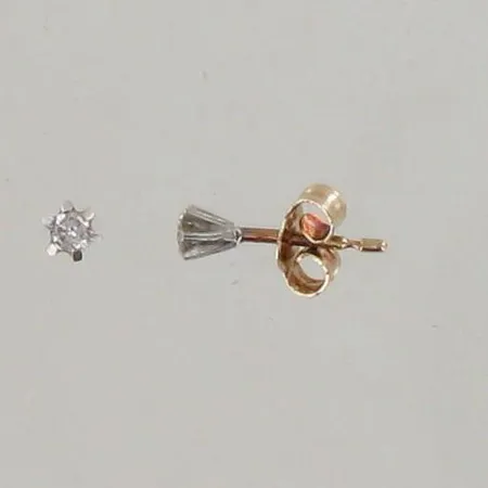 Timanttikorvakorut 2xn.0.08ct, 585, paino 0,7g