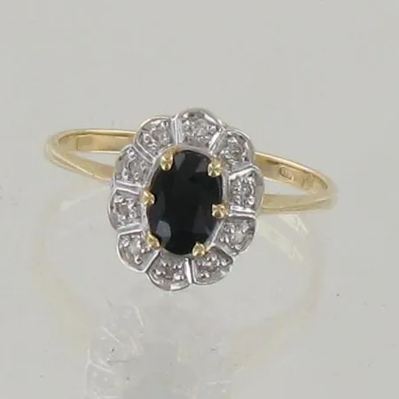 Timanttisormus kivellä 10xn.0.005ct, koko 16, paino 1,5g