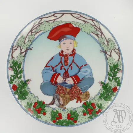 Seinälautanen Unicef,  Children of the World, Nro 7, Ø 20mm, Villeroy & Boch Lähetetään postipakettina.