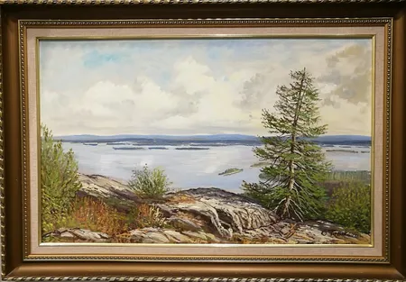 Öljyvärimaalaus, signeeraus O. Tanskanen, mitat 49x79cm, Ota yhteys panttilainaamoon kuljetusmaksusta sopimiseksi.