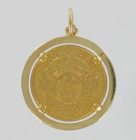 Rahariipus, 1 Pond 1897 Zuid Afrikaansche Republiek, korkeus 35mm, 585-917, paino 11,1g