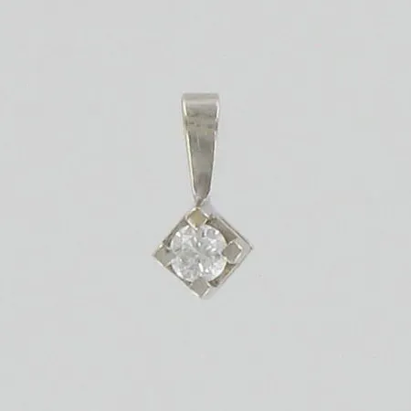 Timanttiriipus 1xn.0.14ct, korkeus 11mm, 585 valkokulta, paino 0,6g