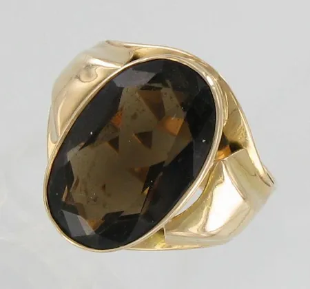 Kivikantasormus, koko 17¾, 585br, paino 5,4g