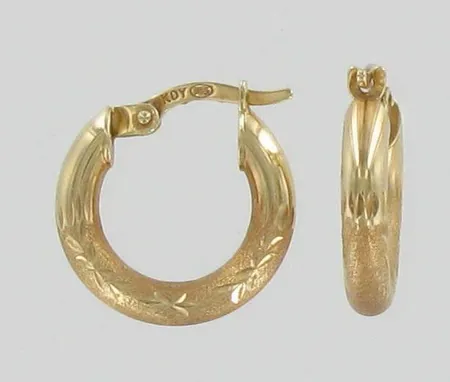 Kuvioidut korvarenkaat, Ø 15mm, 585, paino 1,6g