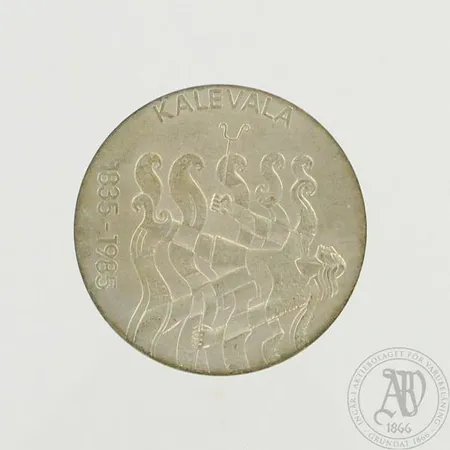 Hopearaha, Kalevala 1835-1985, nimellisarvo 50mk, 500, paino 20,2g