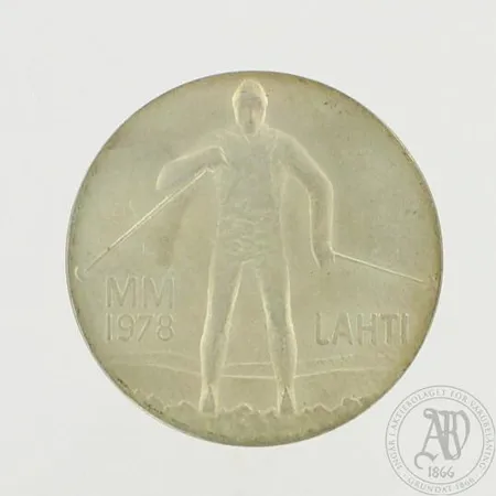 Juhlaraha, Lahti MM 1978, nimellisarvo 25mk, 500, paino 26,6g