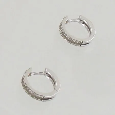 Timanttikorvakorut 56xn.0.005ct, Ø 14mm, 585 valkokulta, paino 3,3g