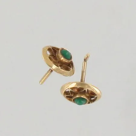 Vialliset kivikorvakorut, 585br, paino 0,9g