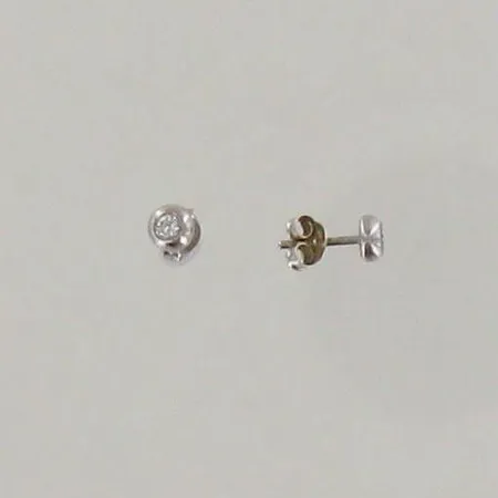 Timanttikorvakorut 2xn.0.10ct, Ø 5mm, 750 valkokulta, paino 1,3g