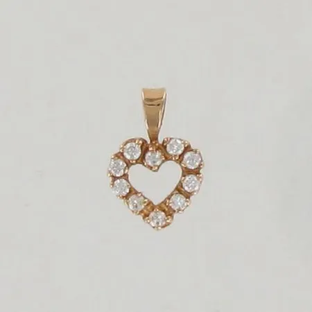 Timanttiriipus 10xn.0.02ct, korkeus 15mm, 585, 1,0g