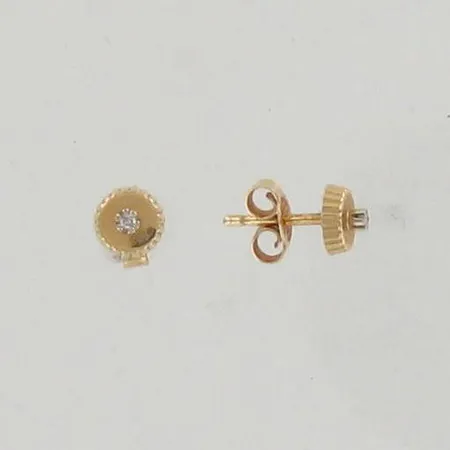 Timanttikorvakorut 2xn.0.005ct, Ø 6mm, 750, paino 1,4g