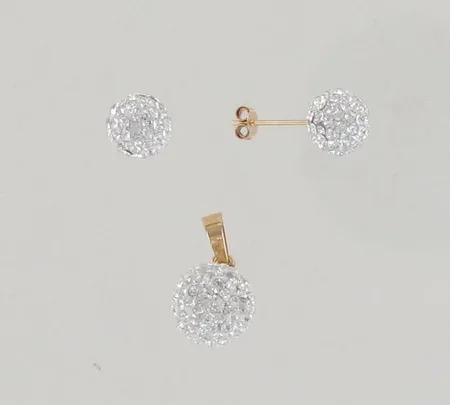 Kiviriipus ja kivikorvakorut, korkeudet 17mm ja 8mm, 585br, paino 2,2g