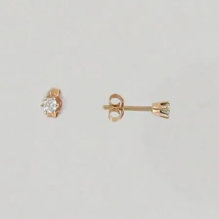 Timanttikorvakorut 2xn.0.09ct, Ø 4mm, 585, paino 0,6g