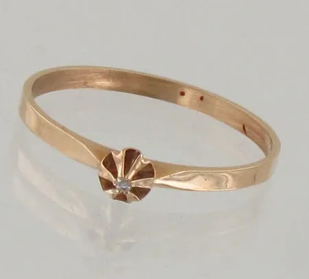 Timanttisormus 1xn.0.005ct, koko 18½, 585, paino 1,2g